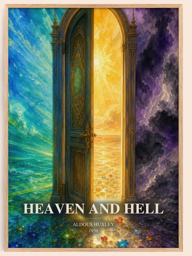 Heaven And Hell Book Watercolour Illustration by Aldous Huxley