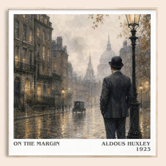 On The Margin Literary Art Print by Aldous Huxley