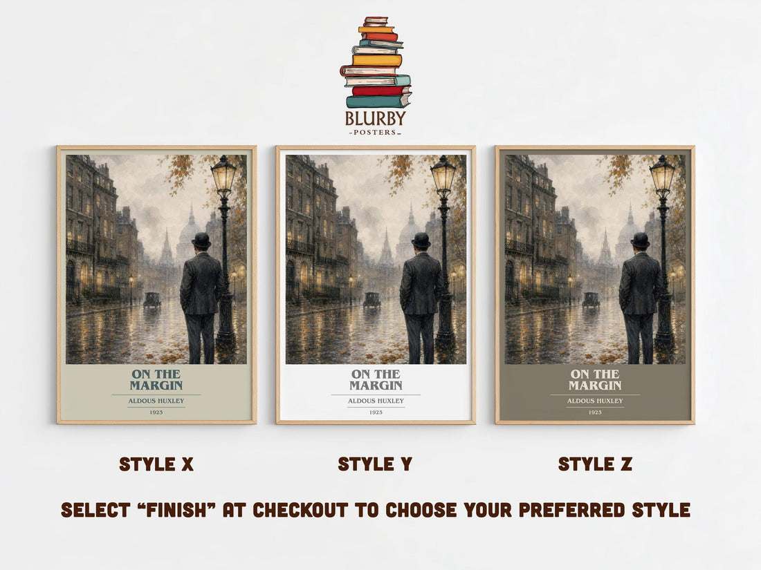 On The Margin Book Cover Poster by Aldous Huxley (mockup)