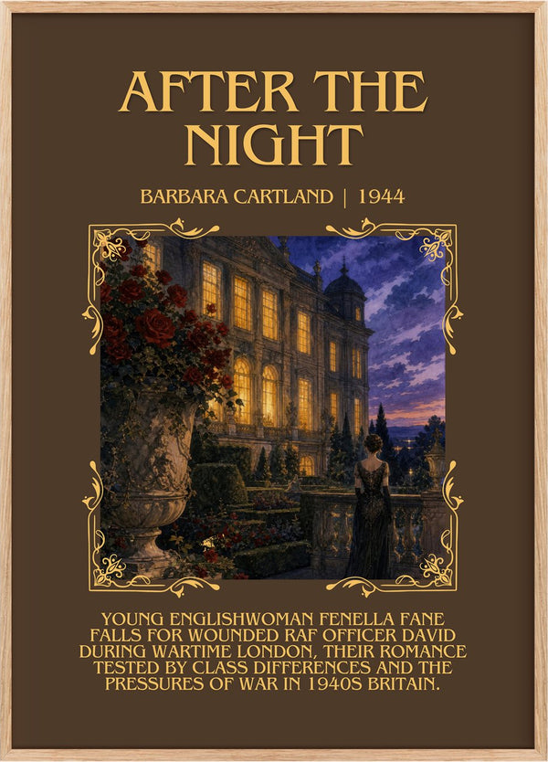 After The Night Minimalist Book Poster by Barbara Cartland