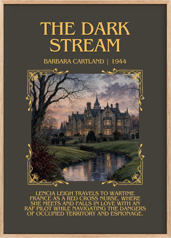 The Dark Stream Minimalist Book Poster by Barbara Cartland
