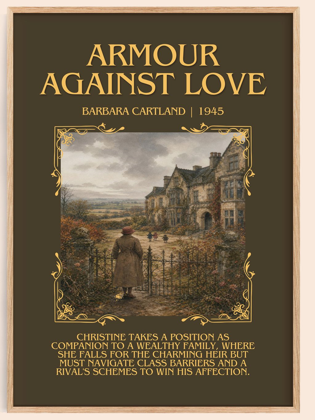 Armour Against Love Minimalist Book Poster by Barbara Cartland – book poster