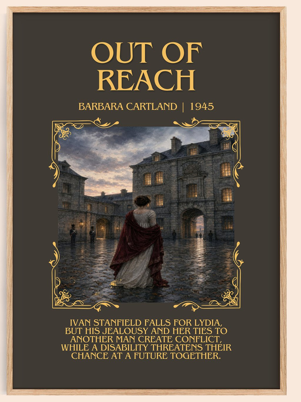 Out Of Reach Minimalist Book Poster by Barbara Cartland – book poster