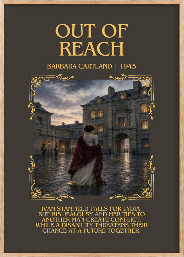 Out Of Reach Minimalist Book Poster by Barbara Cartland