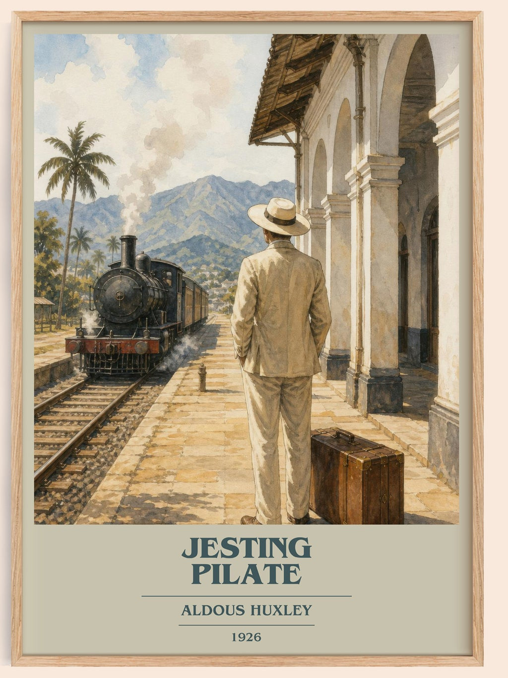 Jesting Pilate Book Cover Poster by Aldous Huxley