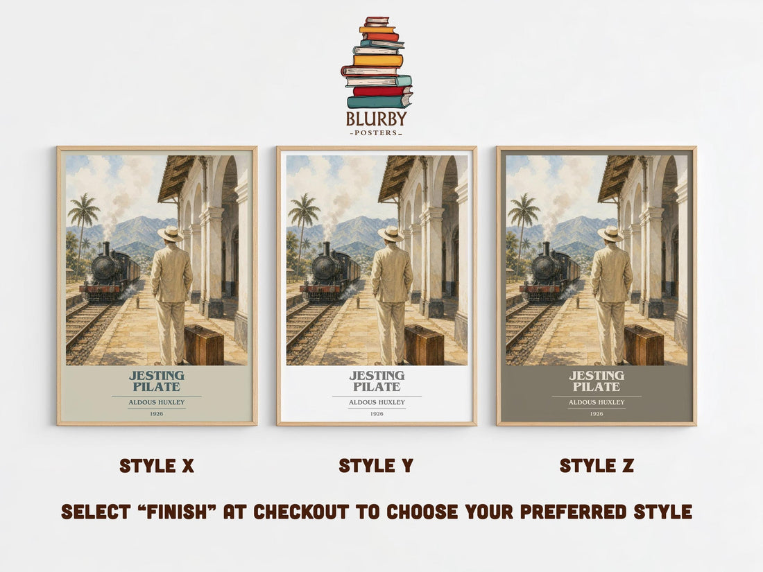 Jesting Pilate Book Cover Poster by Aldous Huxley (mockup)
