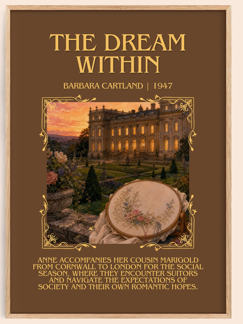 The Dream Within Minimalist Book Poster by Barbara Cartland – book poster