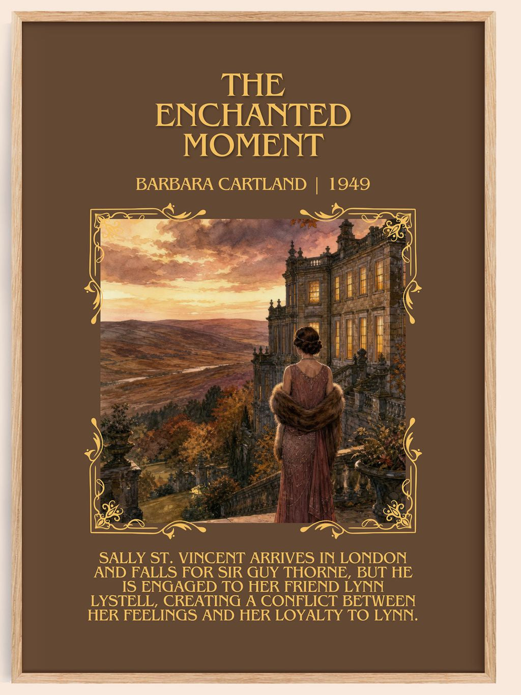 The Enchanted Moment Minimalist Book Poster by Barbara Cartland – book poster