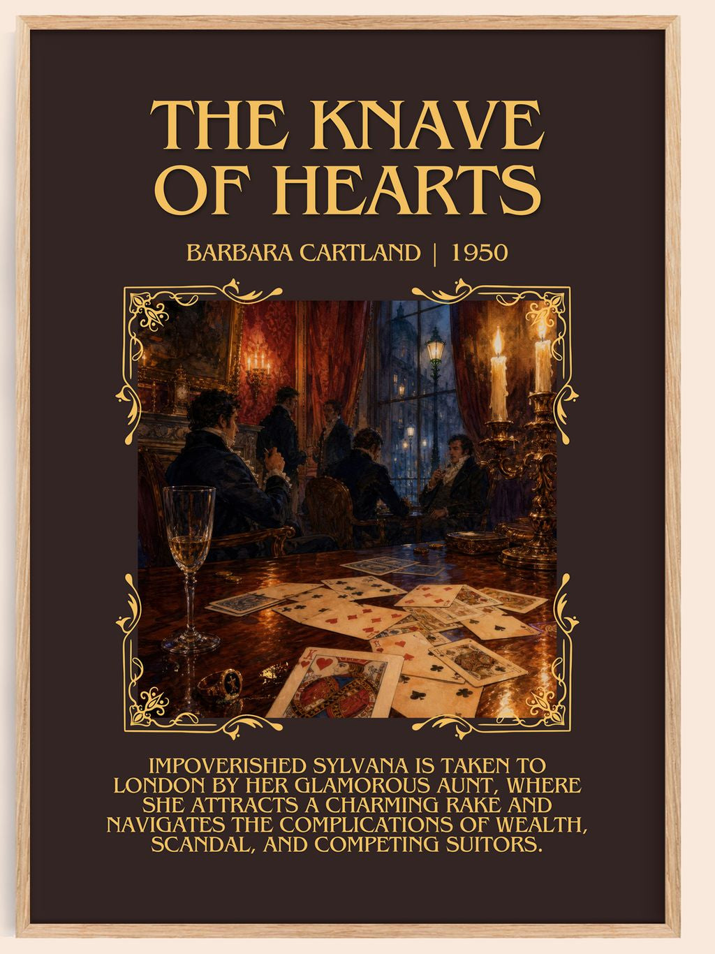 The Knave Of Hearts Minimalist Book Poster by Barbara Cartland – book poster