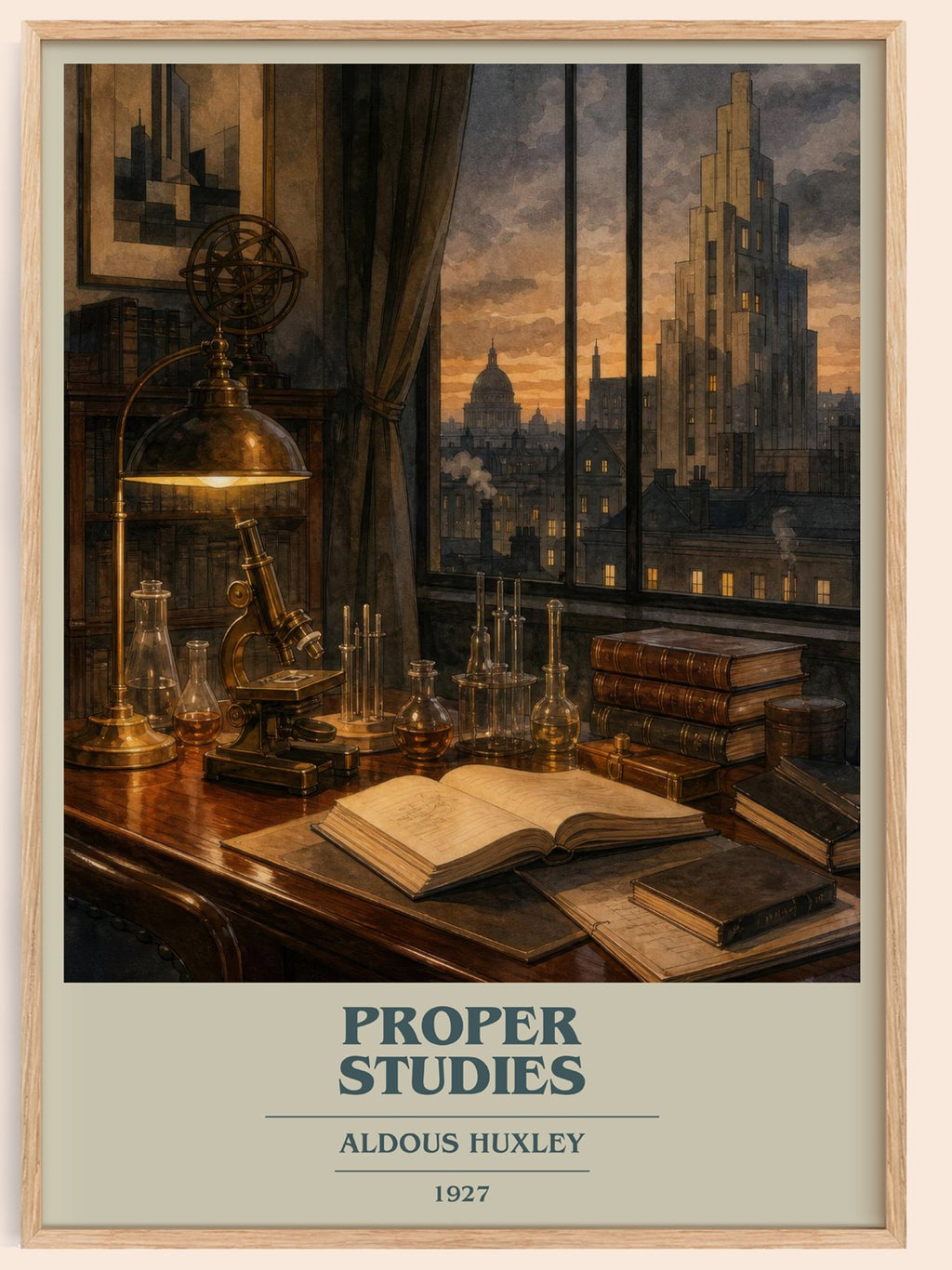 Proper Studies Book Cover Poster by Aldous Huxley