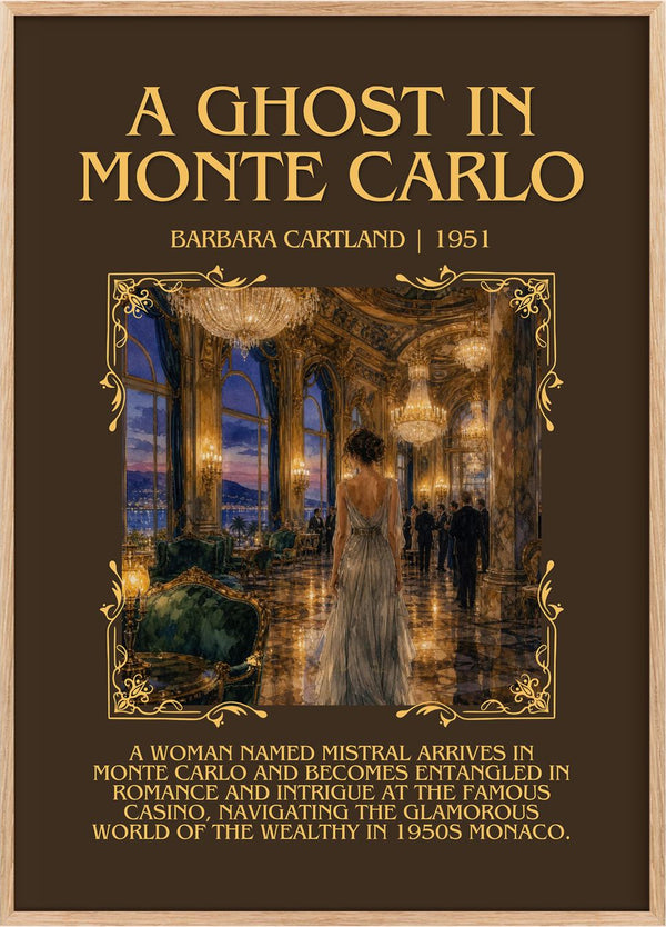 A Ghost In Monte Carlo Minimalist Book Poster by Barbara Cartland