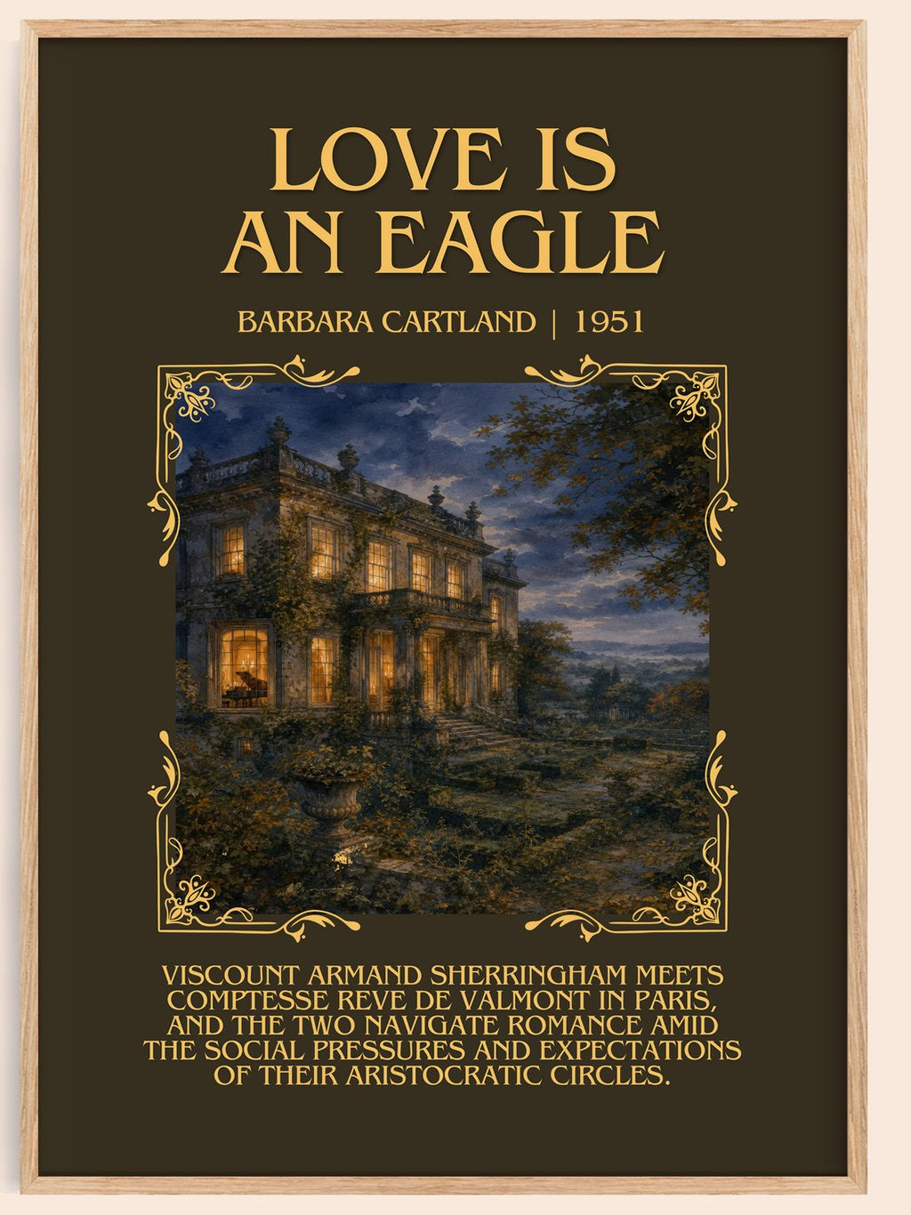 Love Is An Eagle Minimalist Book Poster by Barbara Cartland – book poster