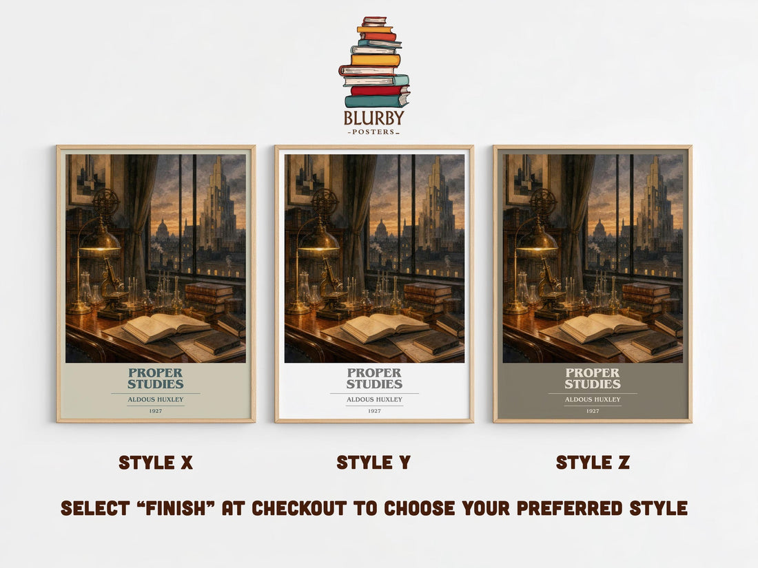 Proper Studies Book Cover Poster by Aldous Huxley (mockup)