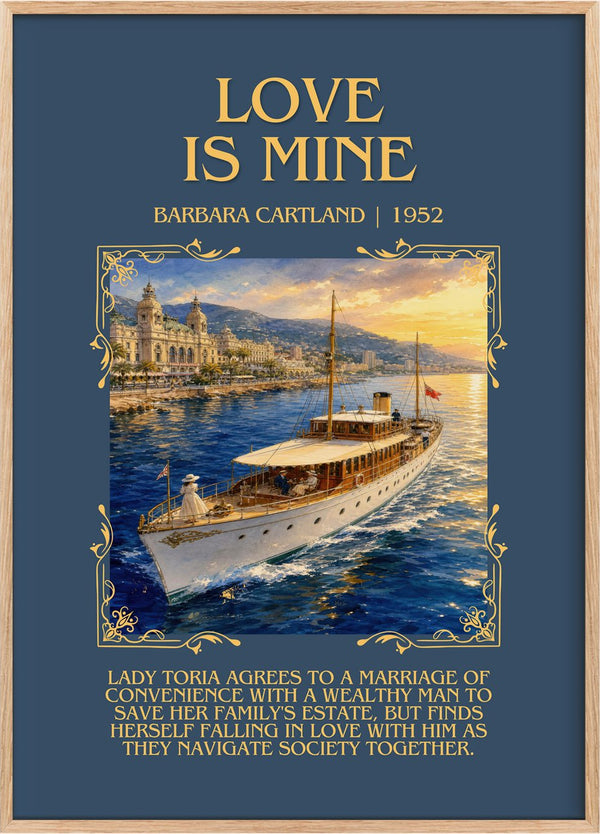 Love Is Mine Minimalist Book Poster by Barbara Cartland