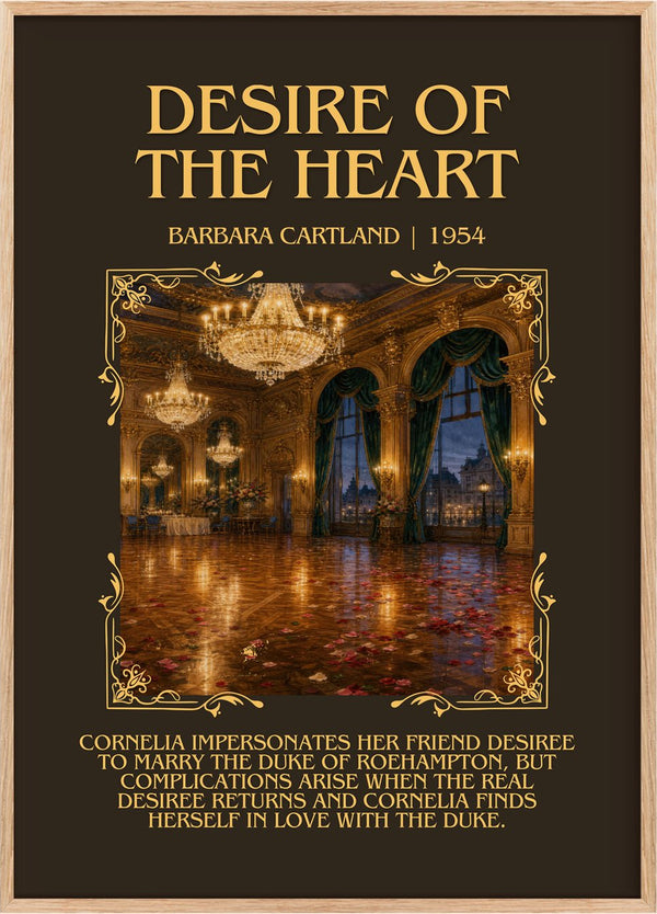 Desire Of The Heart Minimalist Book Poster by Barbara Cartland