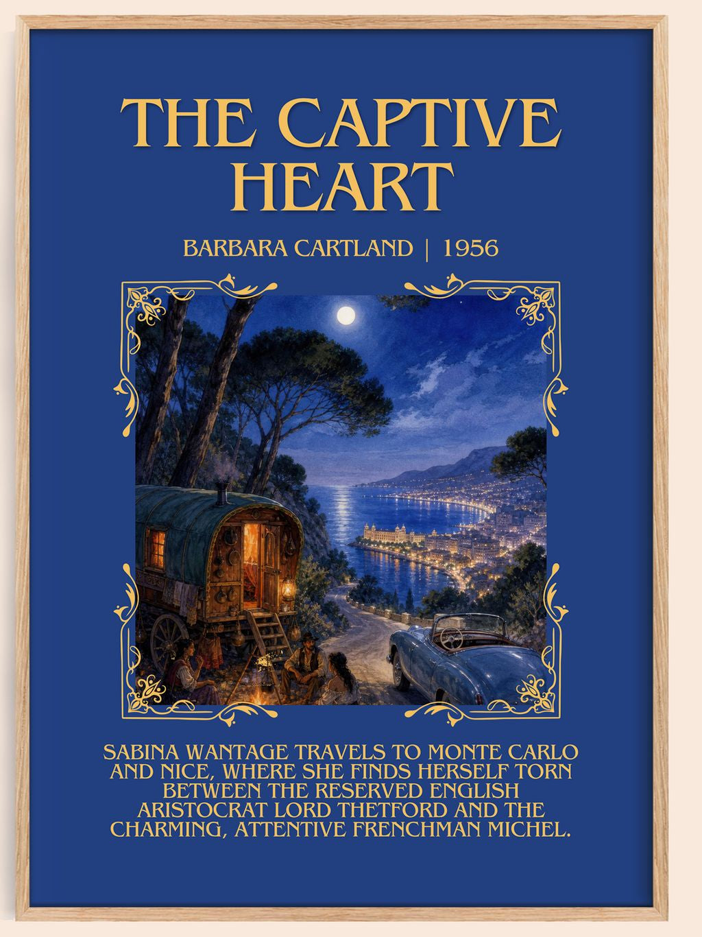 The Captive Heart Minimalist Book Poster by Barbara Cartland – book poster