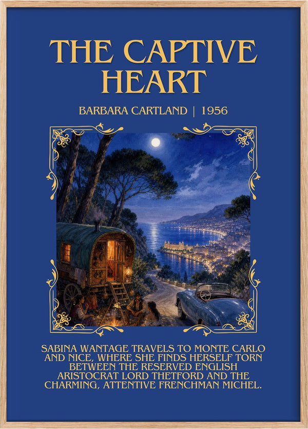 The Captive Heart Minimalist Book Poster by Barbara Cartland