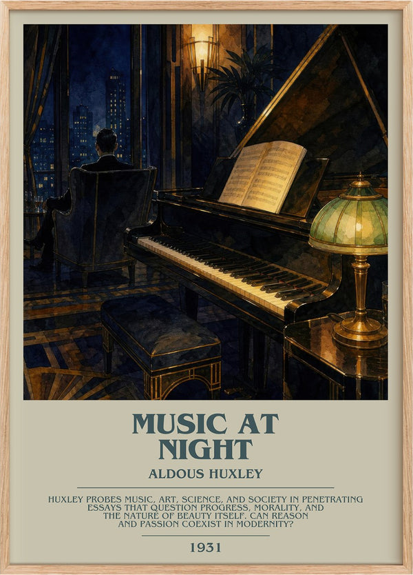 Music At Night Bookish Wall Art by Aldous Huxley