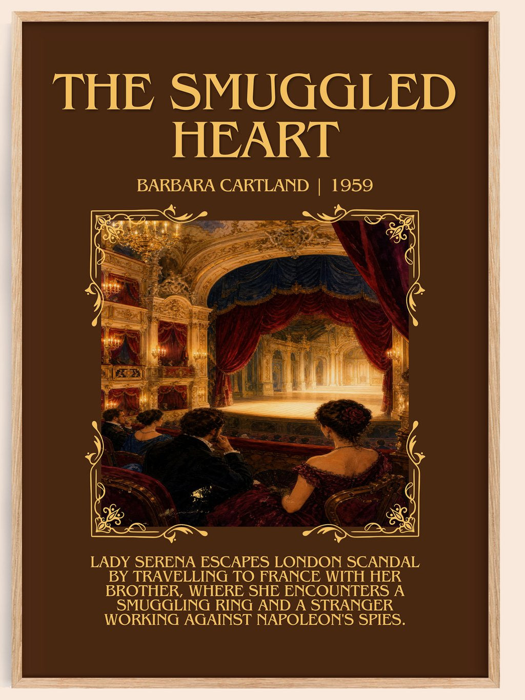 The Smuggled Heart Minimalist Book Poster by Barbara Cartland – book poster