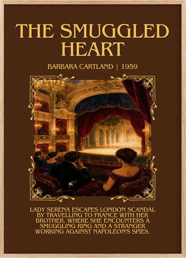 The Smuggled Heart Minimalist Book Poster by Barbara Cartland