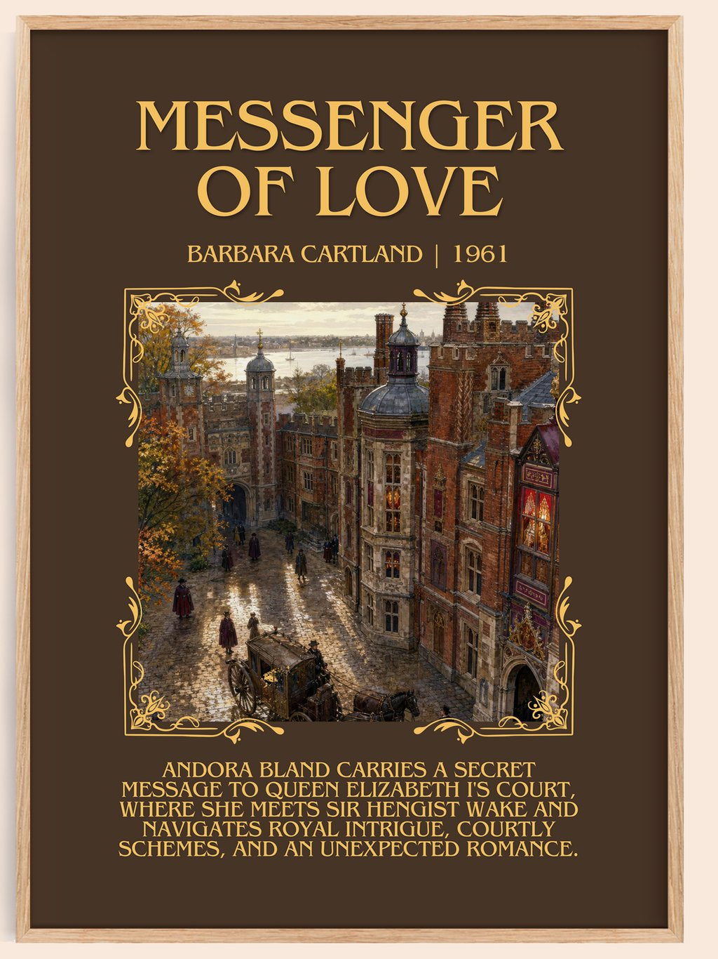Messenger Of Love Minimalist Book Poster by Barbara Cartland – book poster