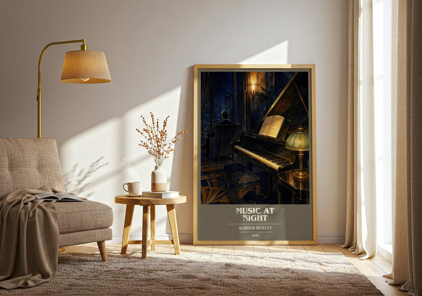 Music At Night Book Cover Poster by Aldous Huxley