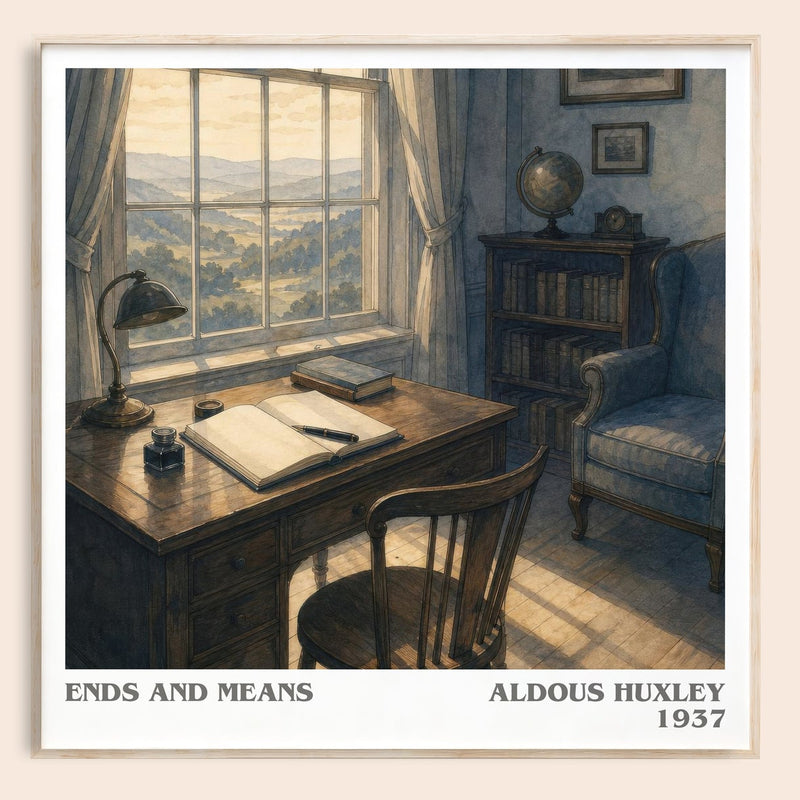 Ends And Means Literary Art Print by Aldous Huxley