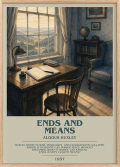 Ends And Means Bookish Wall Art by Aldous Huxley