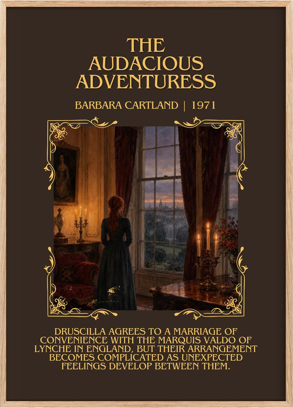 The Audacious Adventuress Minimalist Book Poster by Barbara Cartland