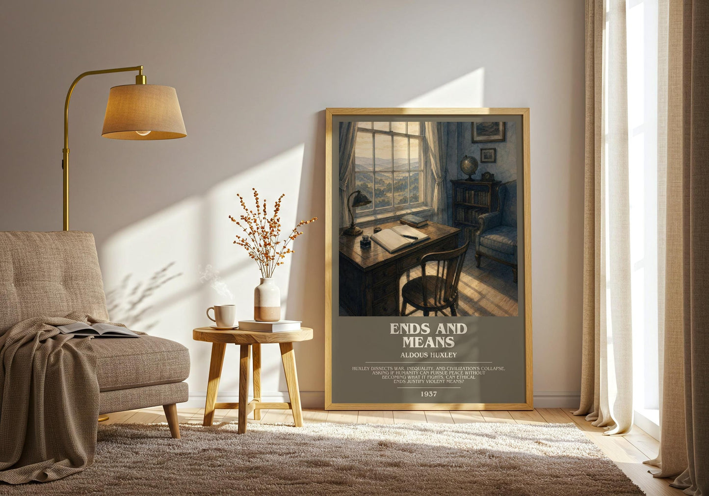 Ends And Means Bookish Wall Art by Aldous Huxley