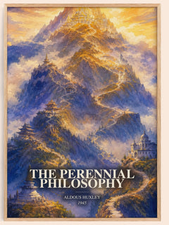 Perennial Philosophy Book Watercolour Illustration by Aldous Huxley