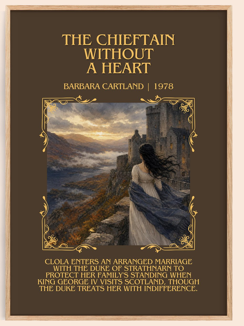 Chieftain Without A Heart Minimalist Book Poster by Barbara Cartland – book poster