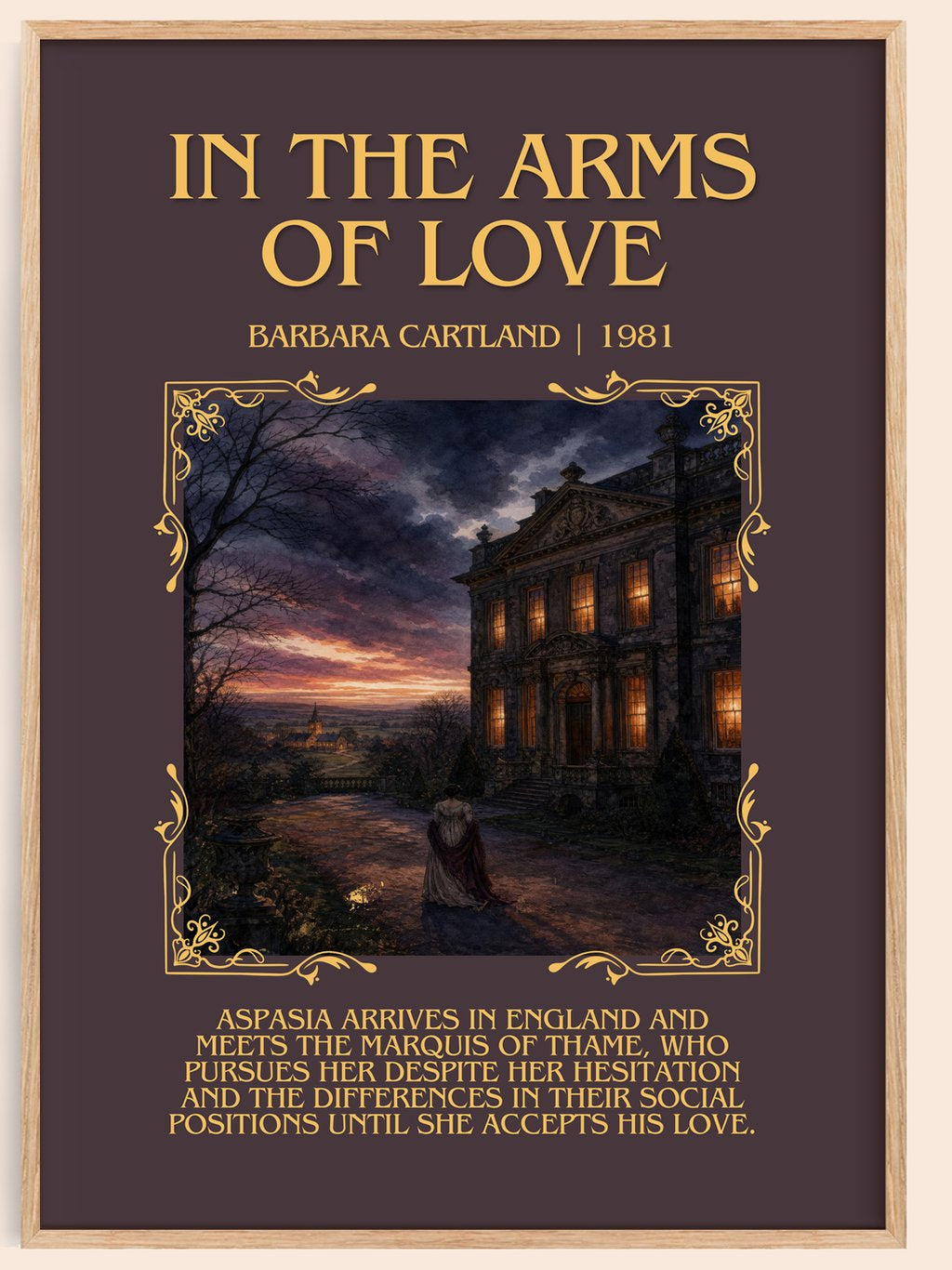 In The Arms Of Love Minimalist Book Poster by Barbara Cartland – book poster