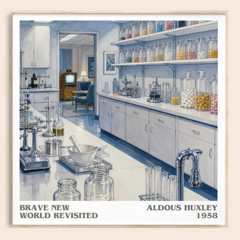 Brave New World Revisited Literary Art Print by Aldous Huxley