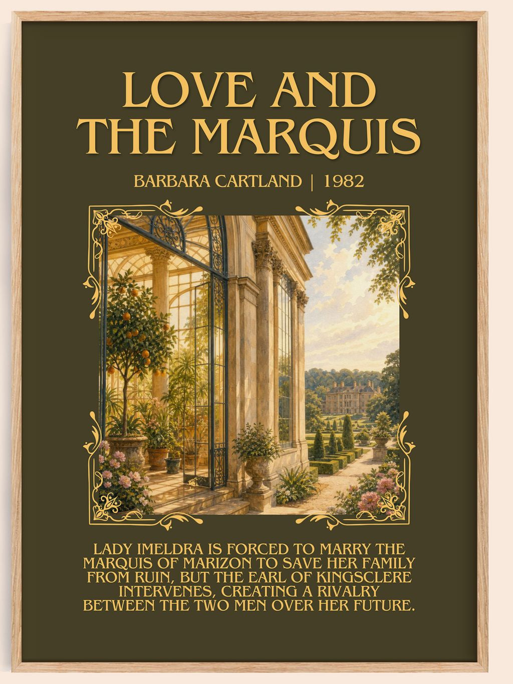Love And The Marquis Minimalist Book Poster by Barbara Cartland – book poster