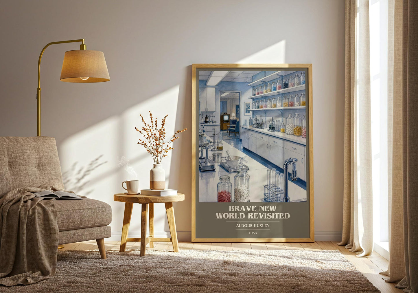 Brave New World Revisited Book Cover Poster by Aldous Huxley