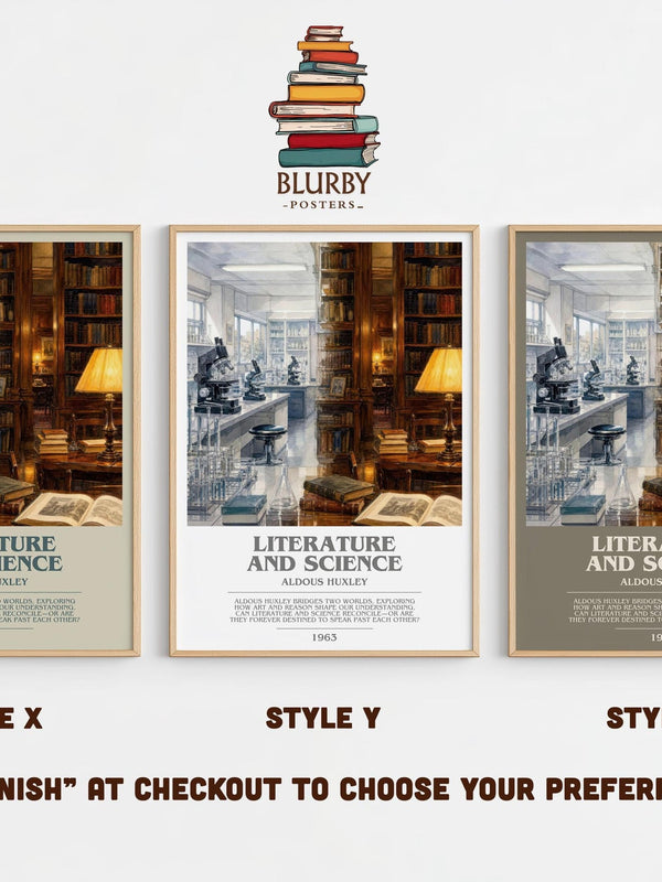 Literature And Science Bookish Wall Art by Aldous Huxley