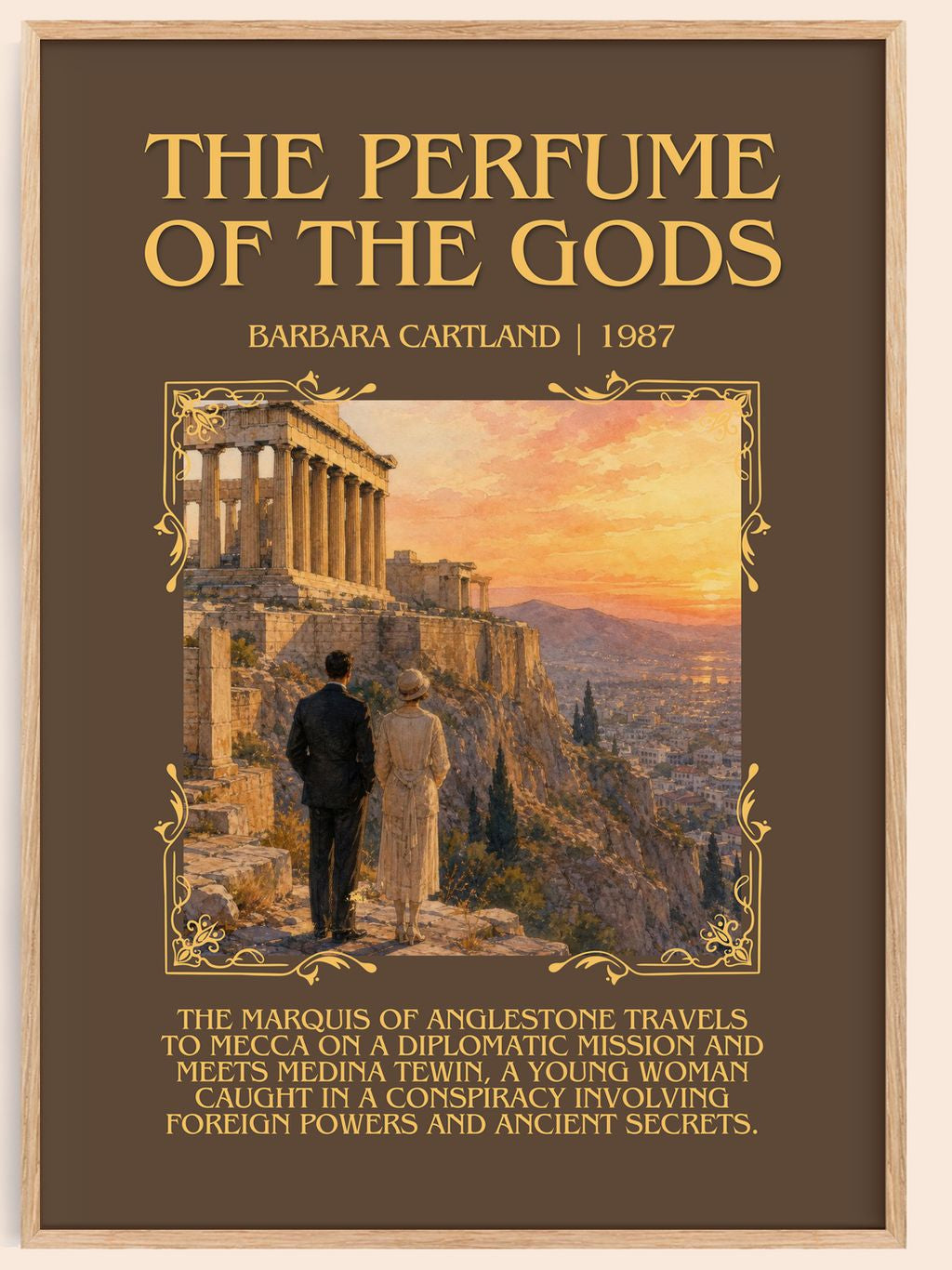 The Perfume Of The Gods Minimalist Book Poster by Barbara Cartland – book poster