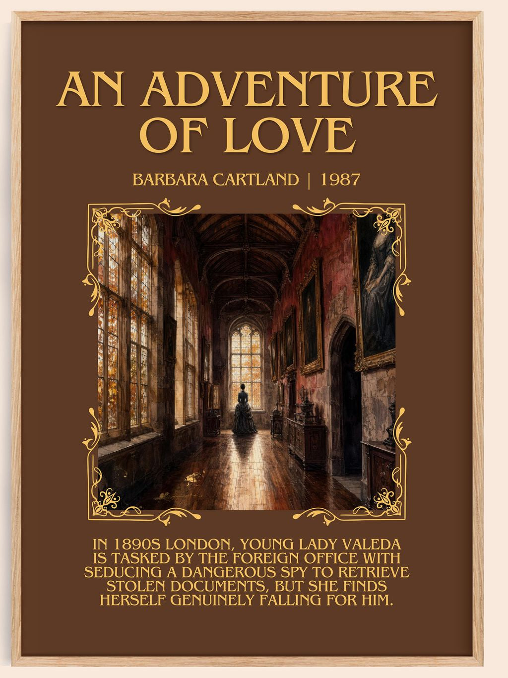 An Adventure Of Love Minimalist Book Poster by Barbara Cartland – book poster