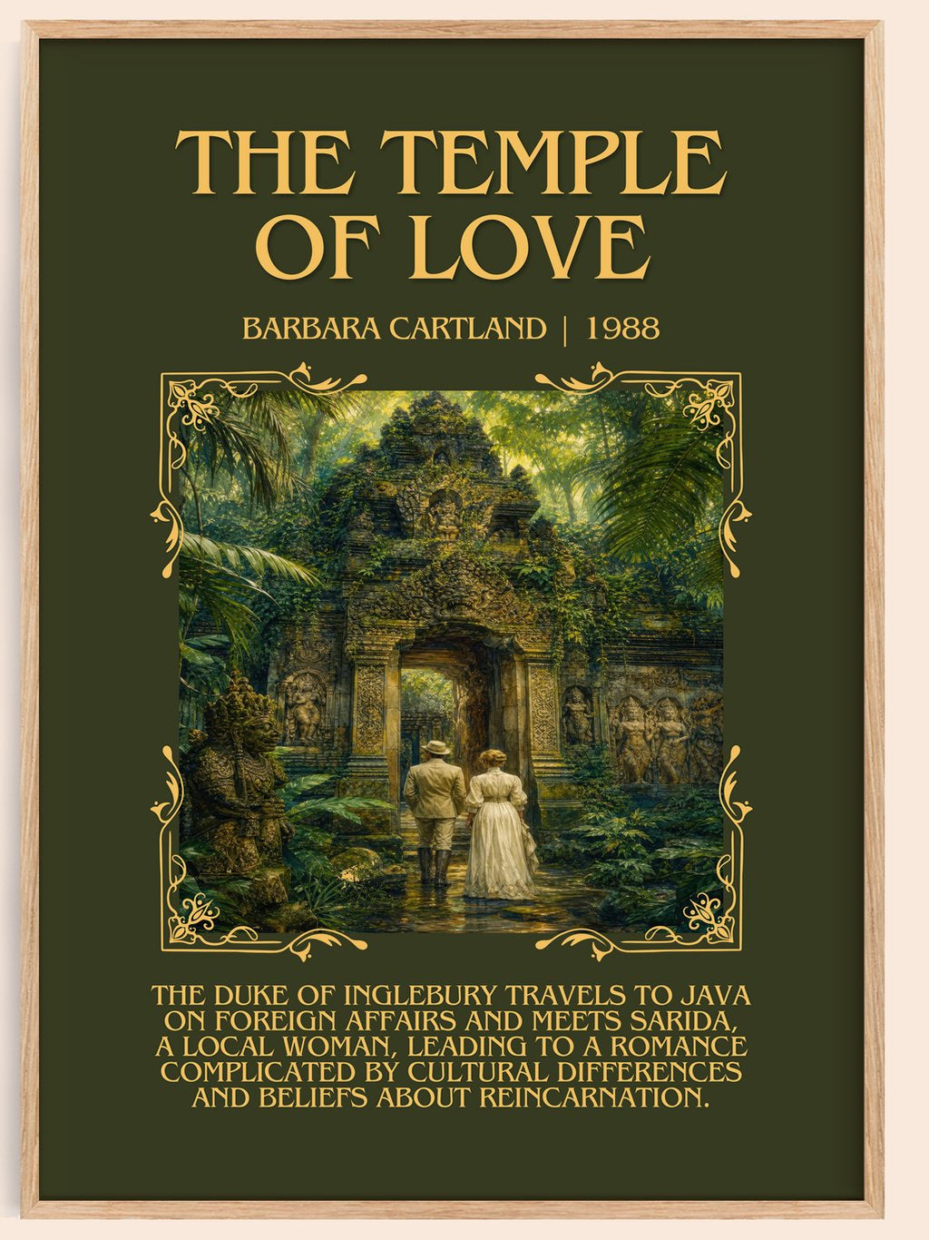 The Temple Of Love Minimalist Book Poster by Barbara Cartland – book poster
