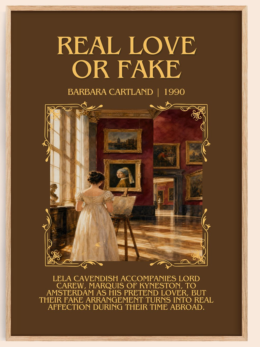 Real Love Or Fake Minimalist Book Poster by Barbara Cartland – book poster