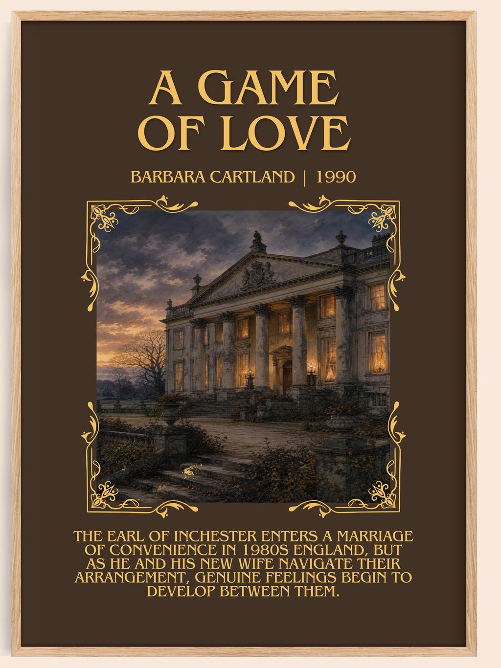 A Game Of Love Minimalist Book Poster by Barbara Cartland – book poster