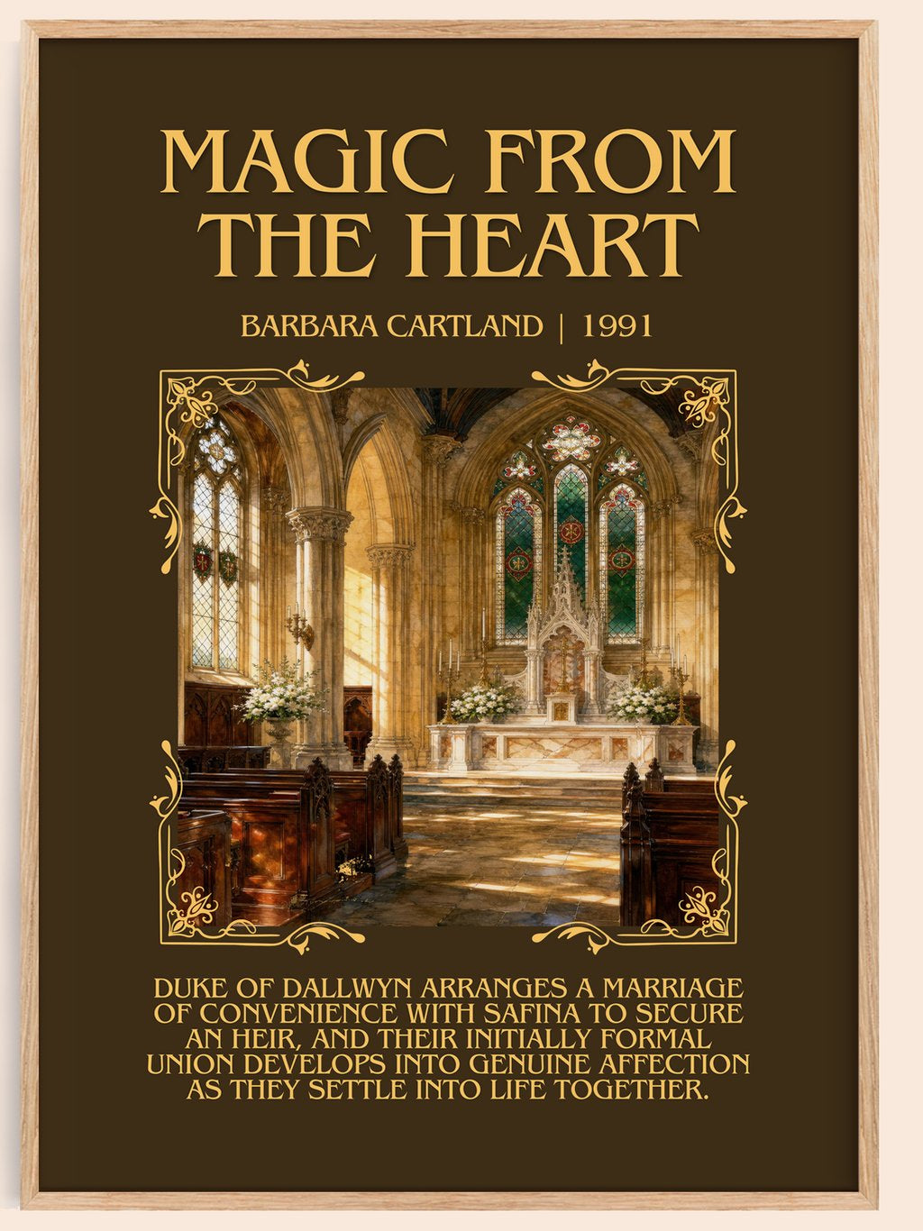 Magic From The Heart Minimalist Book Poster by Barbara Cartland – book poster