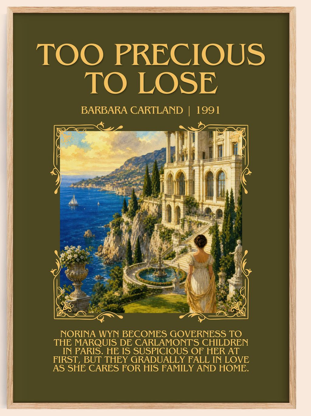Too Precious To Lose Minimalist Book Poster by Barbara Cartland – book poster