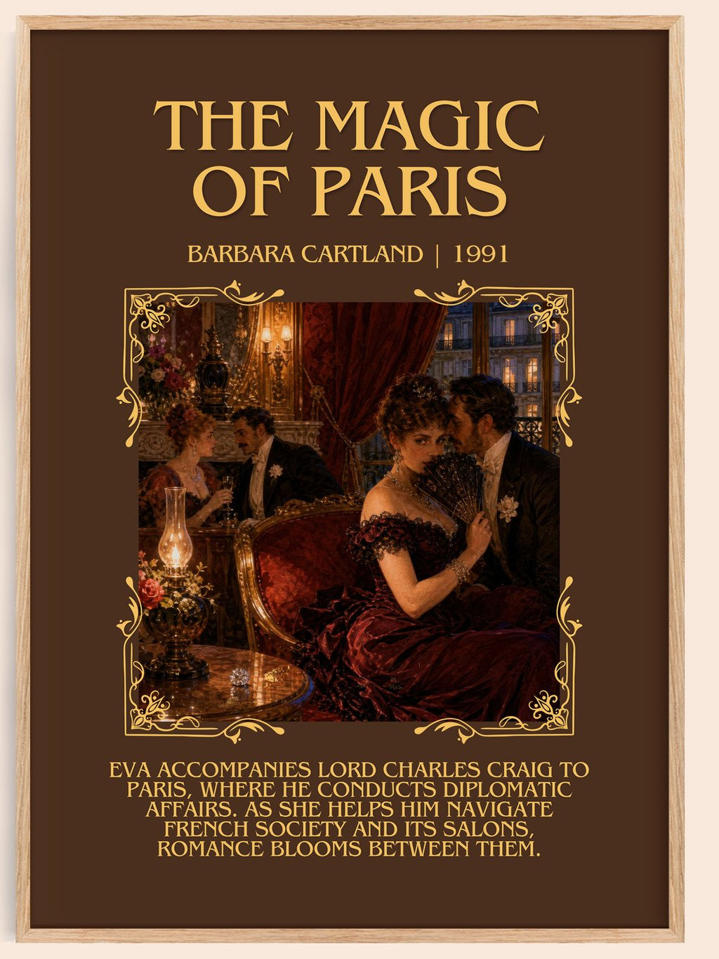 The Magic Of Paris Minimalist Book Poster by Barbara Cartland – book poster