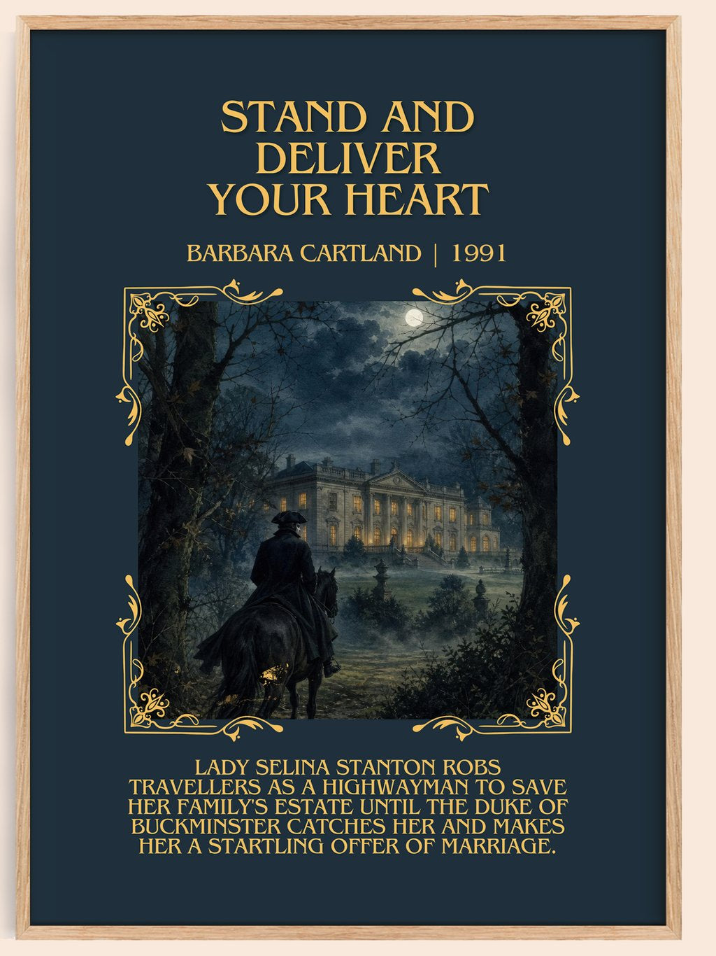 Stand And Deliver Your Heart Minimalist Book Poster by B. Cartland – book poster