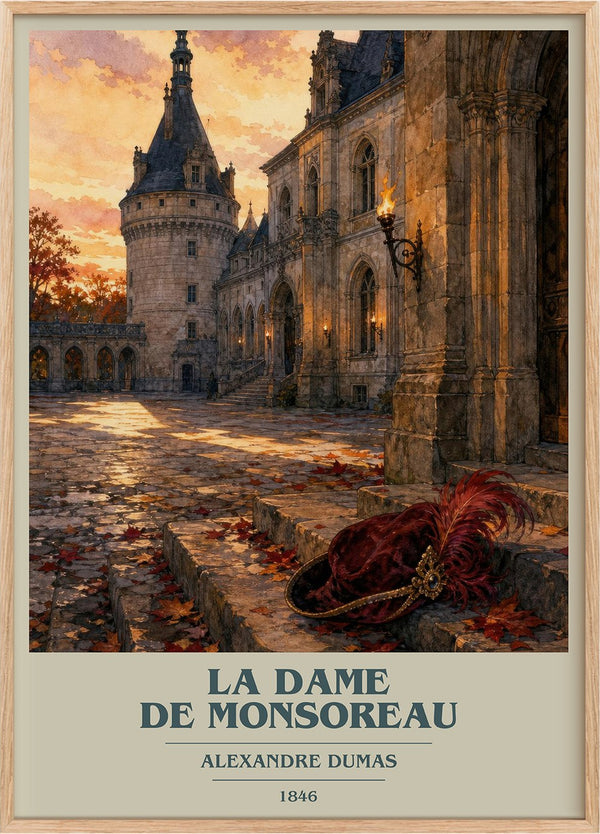 La Dame De Monsoreau Book Cover Poster by Alexandre Dumas