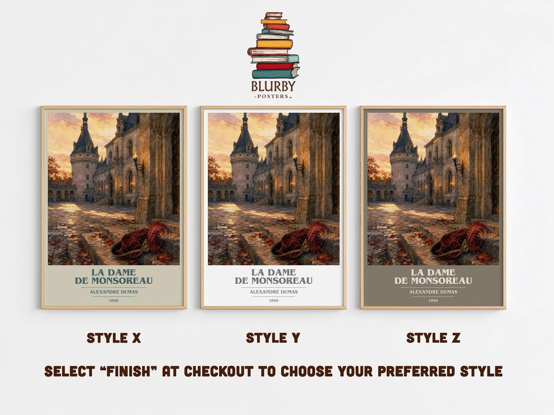 La Dame De Monsoreau Book Cover Poster by Alexandre Dumas (mockup)