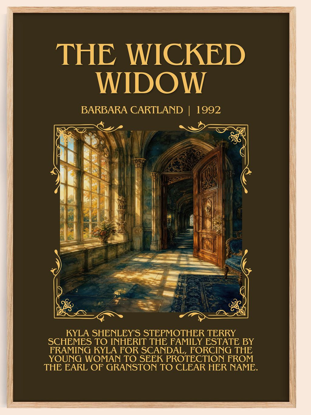 The Wicked Widow Minimalist Book Poster by Barbara Cartland – book poster