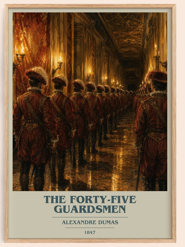 The Forty-Five Guardsmen Book Cover Poster by Alexandre Dumas
